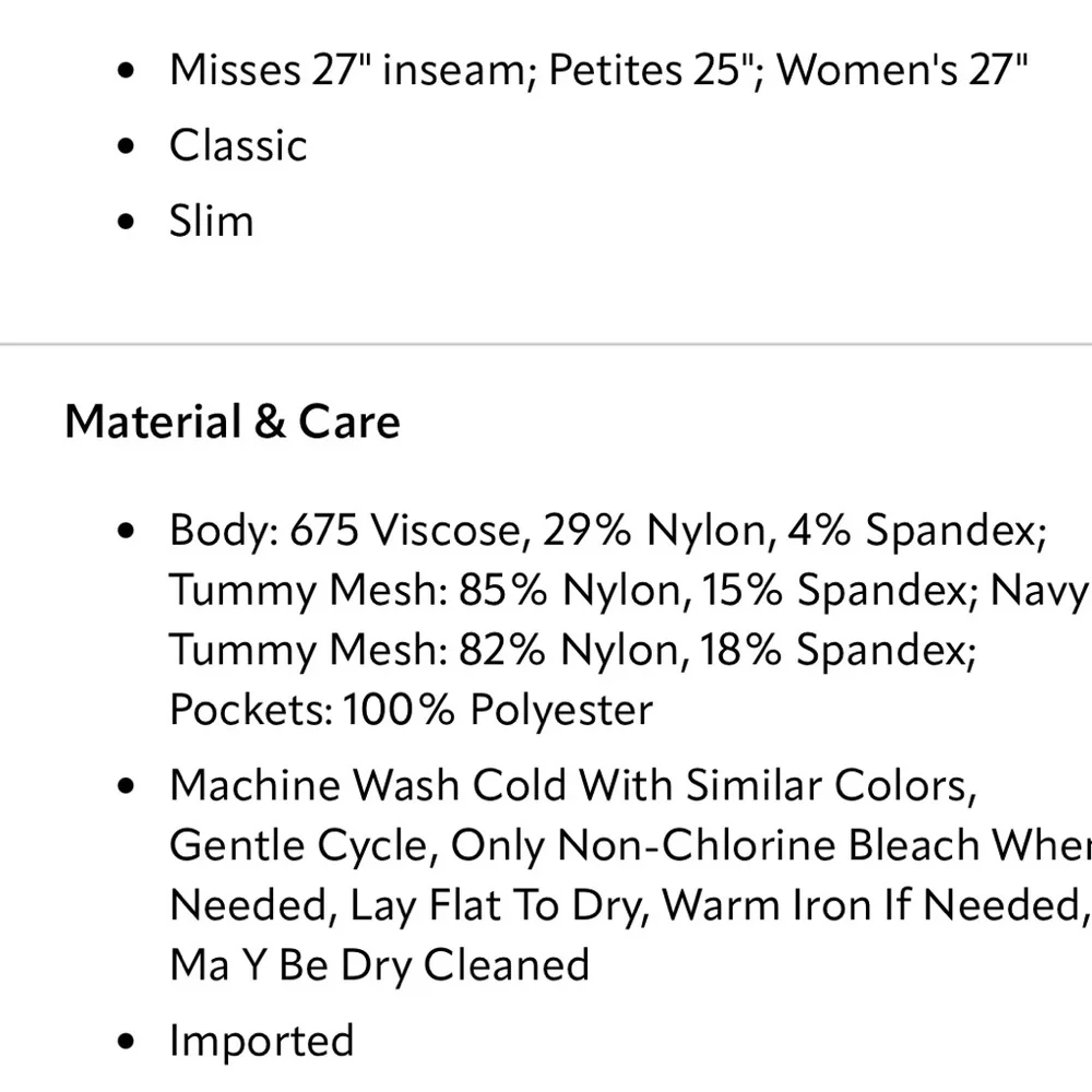 Soft Surroundings Soft Essential Ponte Slim Ankle Pants Misses M - Picture 4 of 4